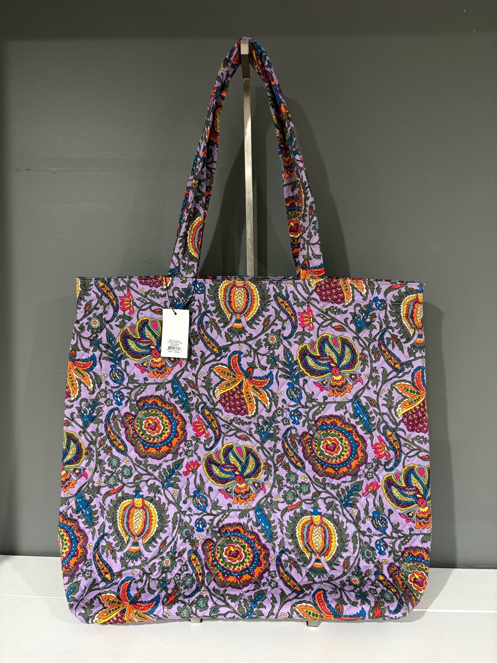 Vera Bradley Lavender Paisley Floral Tote